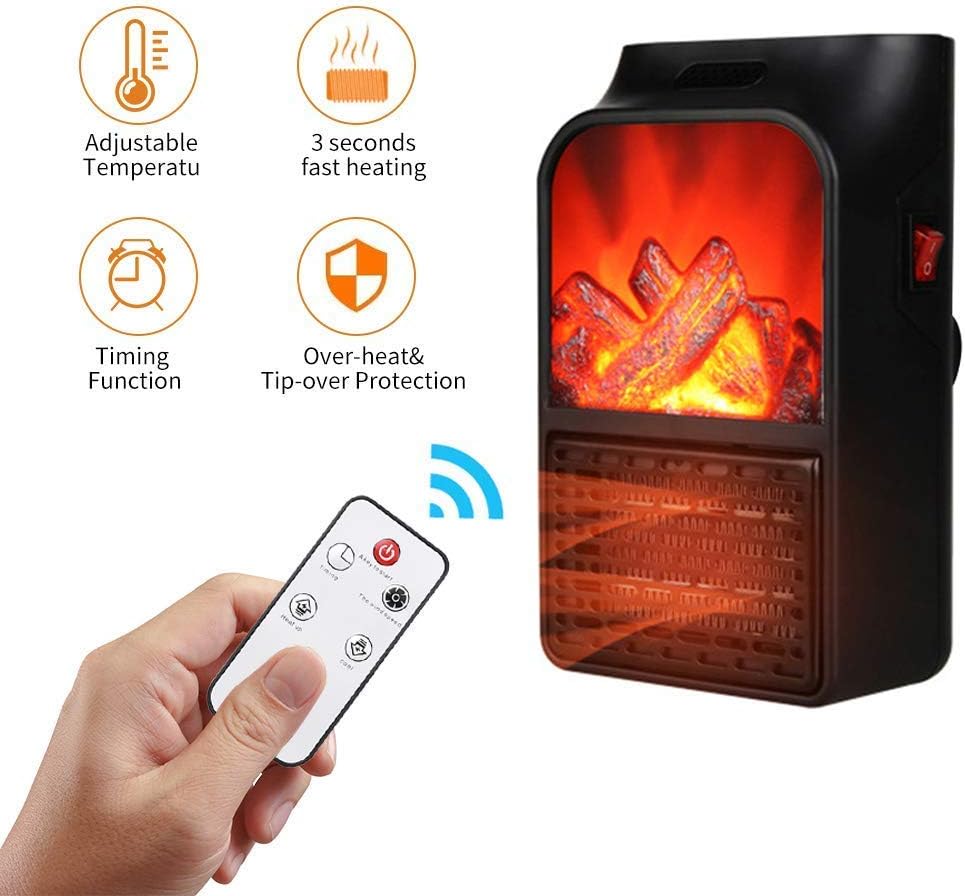 Calefactor chimenea con mando 1000 Watts