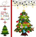 Árbol de navidad de fieltro con 25 adornos + luces de 3m - additional image 3