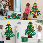 Árbol de navidad de fieltro con 25 adornos + luces de 3m - additional image 5